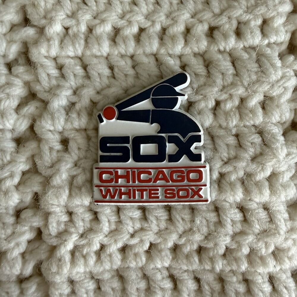 Vintage 90s Chicago White Sox MLB Collectible Rubber Refrigerator Magnet